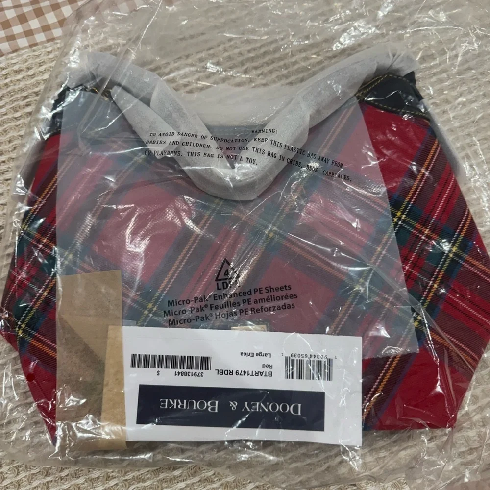Dooney & Bourke Red Plaid Shoulder Bag - Picture 2 of 5
